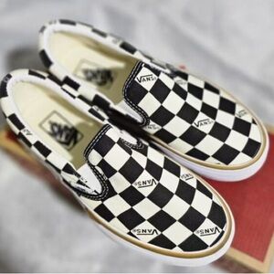 VANS Era Stacked Checkerboard Slip On Canvas Shoes